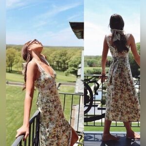 NEW Danielle Bernstein Floral Lace Midi Dress